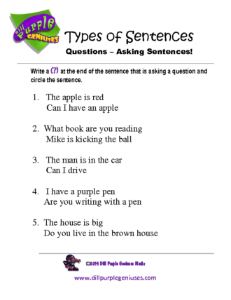 Asking sentences II