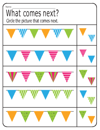 Festive patterns worksheets 4