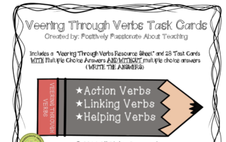 Veering Through Verbs Task Cards