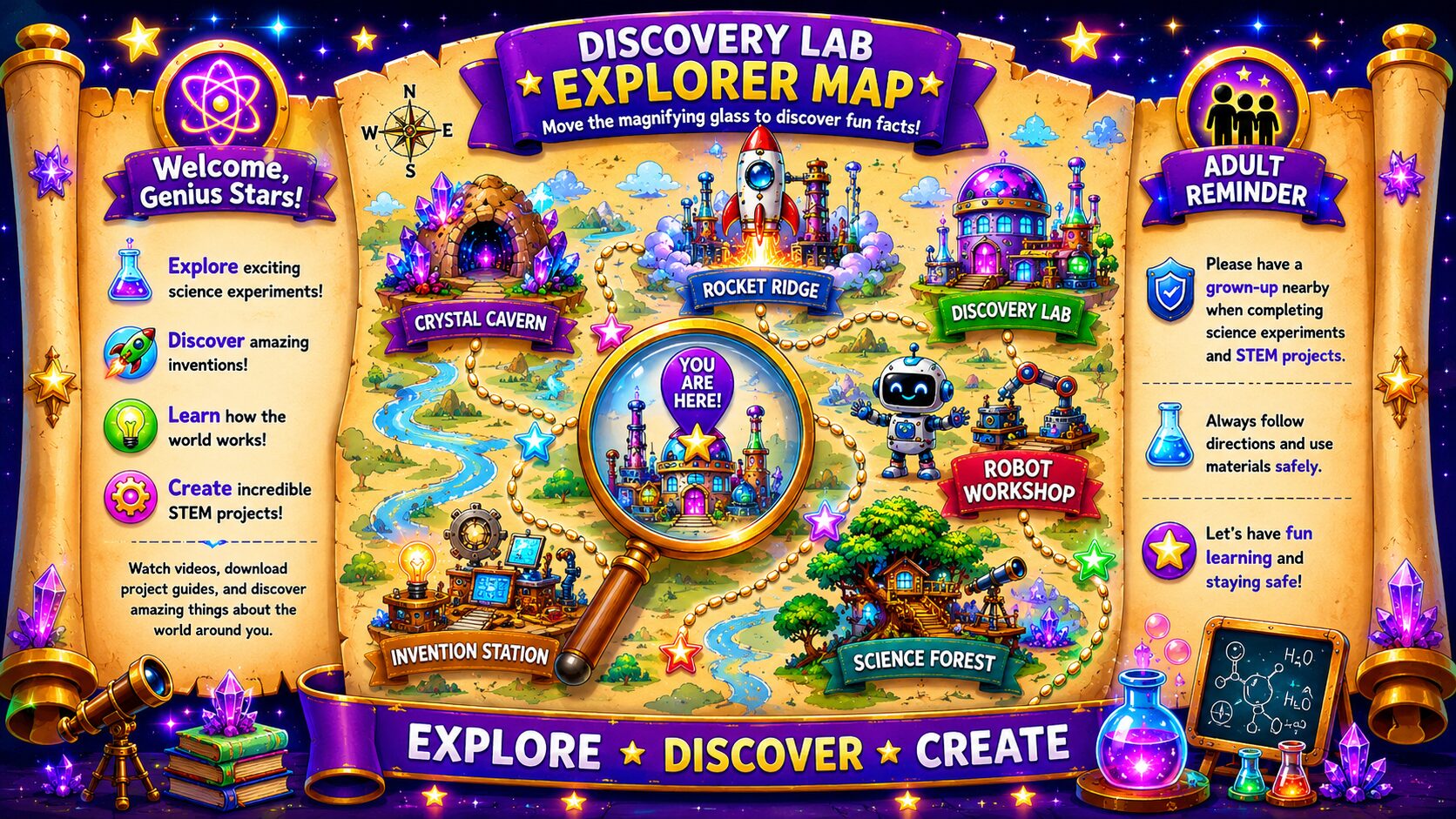 Dill Purple STEM Discovery Map