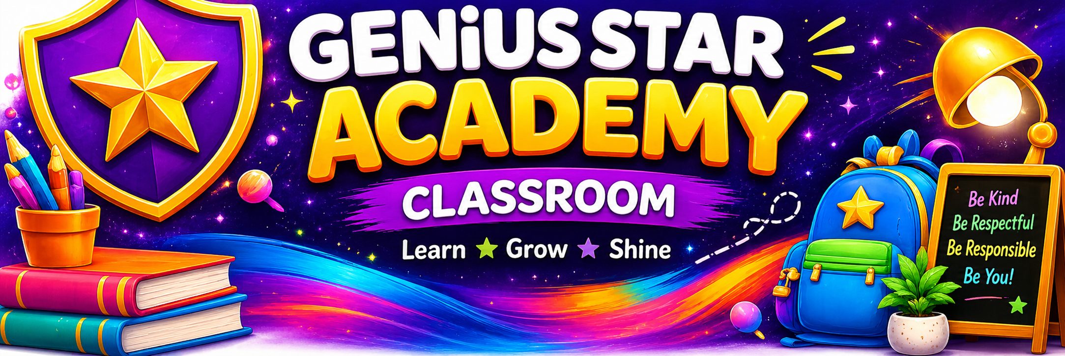 Genius Star Academy Classroom Banner