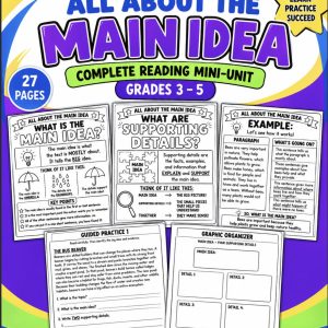 The Main Idea Printable Curriculum 3-5th Grade